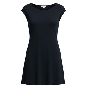 James Perse Navy Cap Sleeve Dress Size‎ 3 US L Cotton Modal Casual Minimalist